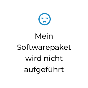Software koppeling logo Mein Softwarepaket wird nicht aufgeführt